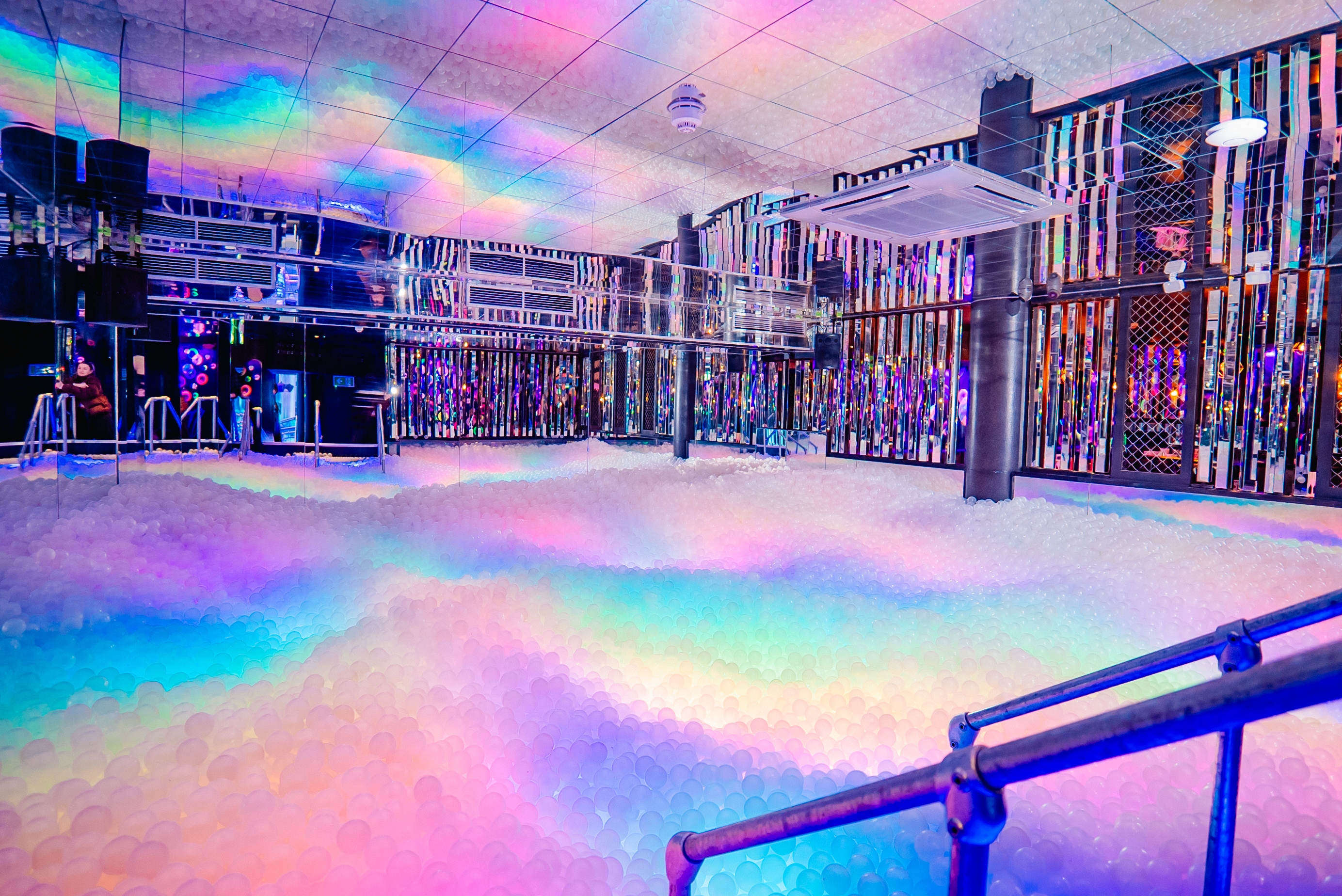 giant multicoloured ball pit in london